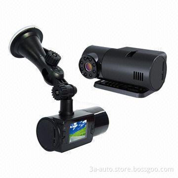 Car DVR Camera, Supports 32GB Memory Loop Recording, with Dual Camera and 270° Rotary Lens